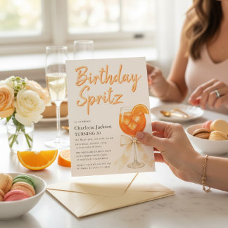 Orange Citrus Geburtstagsspritz-Einladung Einladung
