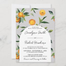 Orange Citrus Hochzeitseinladung Einladung