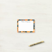 Orange Citrus Illustration Personalisiert Post-it Klebezettel (Auf Schreibtisch)