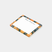 Orange Citrus Illustration Personalisiert Post-it Klebezettel (angewinkelt)