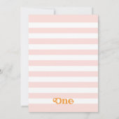 Orange Citrus Kleine Süsse 1. Geburtstag Einladung (Rückseite)