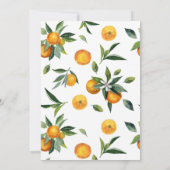 Orange Citrus Kleine Süsse 2. Geburtstag Einladung (Rückseite)