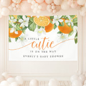 Orange Citrus Kleine Süsse auf dem Weg Babydusche Banner