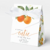 Orange Citrus Kleine Süsse auf dem Weg Babydusche Geschenkschachtel (Vorderseite)