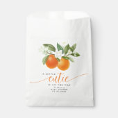 Orange Citrus Kleine Süsse auf dem Weg Babydusche Geschenktütchen (Vorderseite)