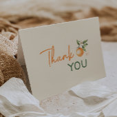 Orange Citrus Kleine Süsse Babydusche Dankeskarte