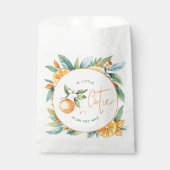 Orange Citrus Kleine Süsse Babydusche Geschenktütchen (Vorderseite)