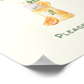 Orange Citrus Kleine Süsse Babydusche Getränke Unt Poster (Ecke)