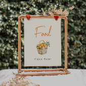 Orange Citrus Kleine Süsse Babydusche Lebensmittel Poster