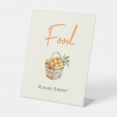 Orange Citrus Kleine Süsse Babydusche Nahrung Sockelschild (Vorderseite)