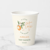Orange Citrus Kleine Süsse Babydusche Pappbecher (Vorderseite)