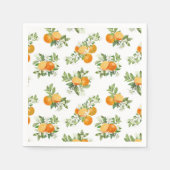 Orange Citrus Kleine Süsse Babydusche Serviette (Vorderseite)