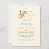 Orange Citrus Kleine Süsse in einer Babydusche Einladung (Vorderseite)