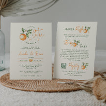 Orange Citrus Kleine Süsse in einer Babydusche