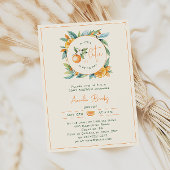 Orange Citrus Kleine Süsse Kinderdusche Einladung