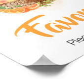 Orange Citrus Kleine Süsse Kinderdusche Favoriten Poster (Ecke)