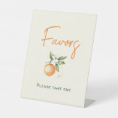 Orange Citrus Kleine Süsse Kinderdusche Favoriten Sockelschild (Vorderseite)