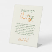 Orange Citrus Kleine Süsse Schnuller Jagd Sockelschild (Vorderseite)