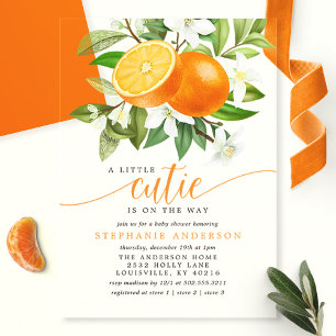 Orange Citrus Kleiner Schatz auf dem Weg Baby Show Acryleinladungen