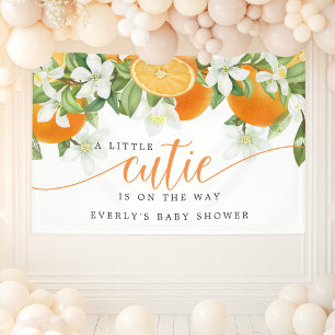 Orange Citrus Kleiner Schatz auf dem Weg Baby Show Banner