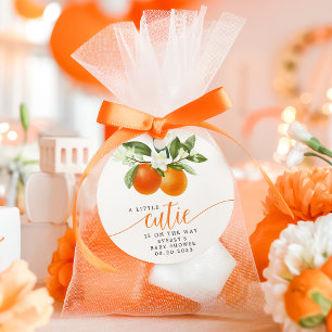 Orange Citrus Kleiner Schatz auf dem Weg Baby Show Geschenkanhänger