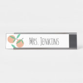 Orange Citrus Lehrer Name Schreibtischnamensplakette (Vorderseite )