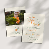 Orange Citrus Little Cutie 2. Geburtstagsfoto