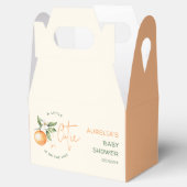 Orange Citrus Little Cutie Baby Shower Favor Box Geschenkschachtel (Geöffnet)