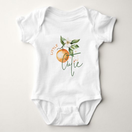 Orange Citrus Little Cutie Baby Shower Gift Baby Strampler (Vorderseite)