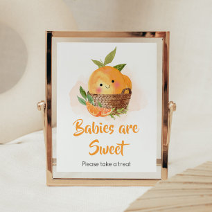 Orange Citrus Little Cutie Babys sind süß Poster