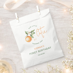 Orange Citrus Little Cutie Geburtstagsfeier Geschenktütchen