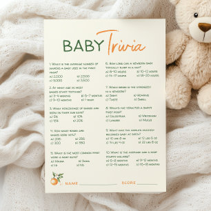 Orange Citrus Little Süsse Baby Showkarte Einladung