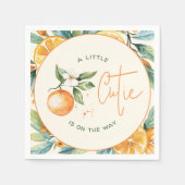 Orange Citrus Little Süsse | Babydusche Napkins Serviette (Vorderseite)