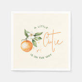 Orange Citrus Little Süsse Babydusche Napkins Serviette (Vorderseite)