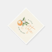 Orange Citrus Little Süsse Babydusche Napkins Serviette (Ecke)