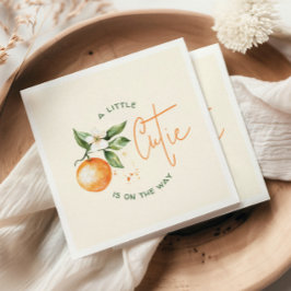 Orange Citrus Little Süsse Babydusche Napkins Serviette