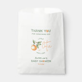 Orange Citrus Little Süsse Danke Baby Dusche Geschenktütchen (Vorderseite)