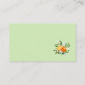 Orange Citrus Little Süsse Wasserfarben Babyshowe Begleitkarte (Rückseite)