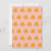 Orange Citrus Main Squeeze Brautparty Einladung (Rückseite)
