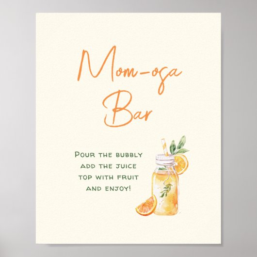 Orange Citrus Mama-osa Bar Baby Duschgetränke Unte Poster (Vorne)