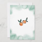 Orange Citrus Moderne Wasserfarbe Botanische Einla Einladung (Rückseite)