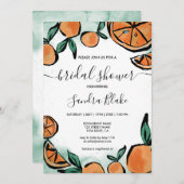Orange Citrus Moderne Wasserfarbe Botanische Einla Einladung (Vorne/Hinten)