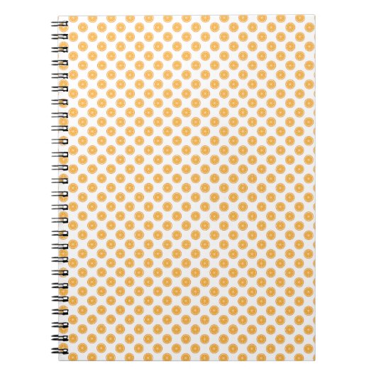 Orange Citrus Pattern Notizblock (Vorderseite)