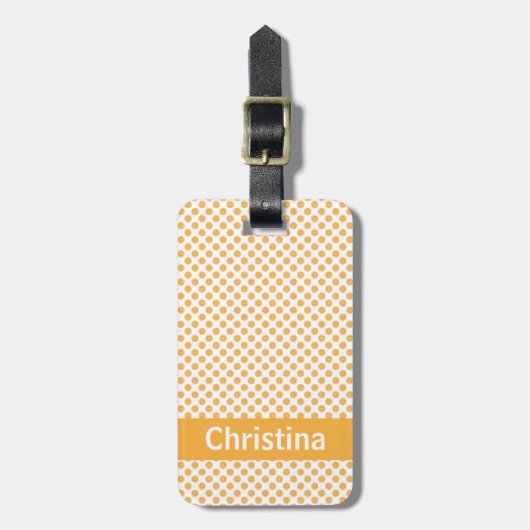 Orange Citrus Pattern Persoanlize Gepäckanhänger (Vorderseite vertikal)