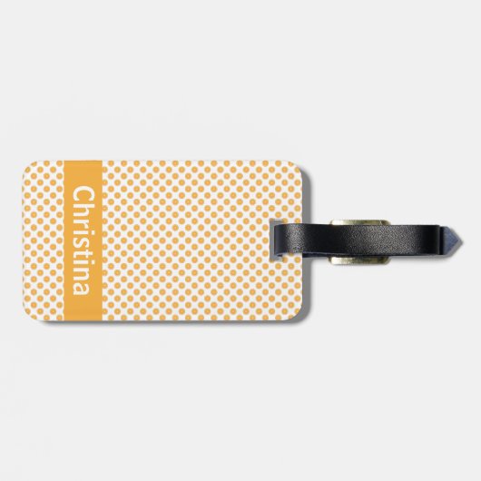 Orange Citrus Pattern Persoanlize Gepäckanhänger (Rückseite horizontal)