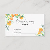 Orange citrus - raten Sie, wie viele Küsse Bridgam Begleitkarte (Vorderseite)