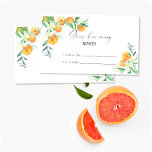 Orange citrus - raten Sie, wie viele Küsse Bridgam Begleitkarte<br><div class="desc">Party zum Thema Wasserfarbenzitrus Brautparty mit Aquarellbildern von Orangen auf einem Baumzweig. Elegante Kalligraphie-Handschrift,  ideal für Frühjahr-,  Sommer- oder Herbsthochzeiten. Matching-Elemente verfügbar.</div>