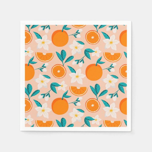Orange Citrus Serviette (Vorderseite)