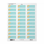 Orange citrus slice aqua return address label (Vorne)
