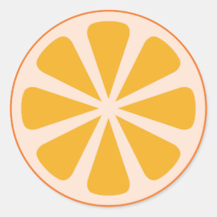 Orange Citrus Slice Frucht 1. Geburtstag Vielen Da Runder Aufkleber